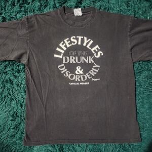 Vintage 1990 Lifestyles of the Drunk & Disorderly Tee USA Made 25x29
